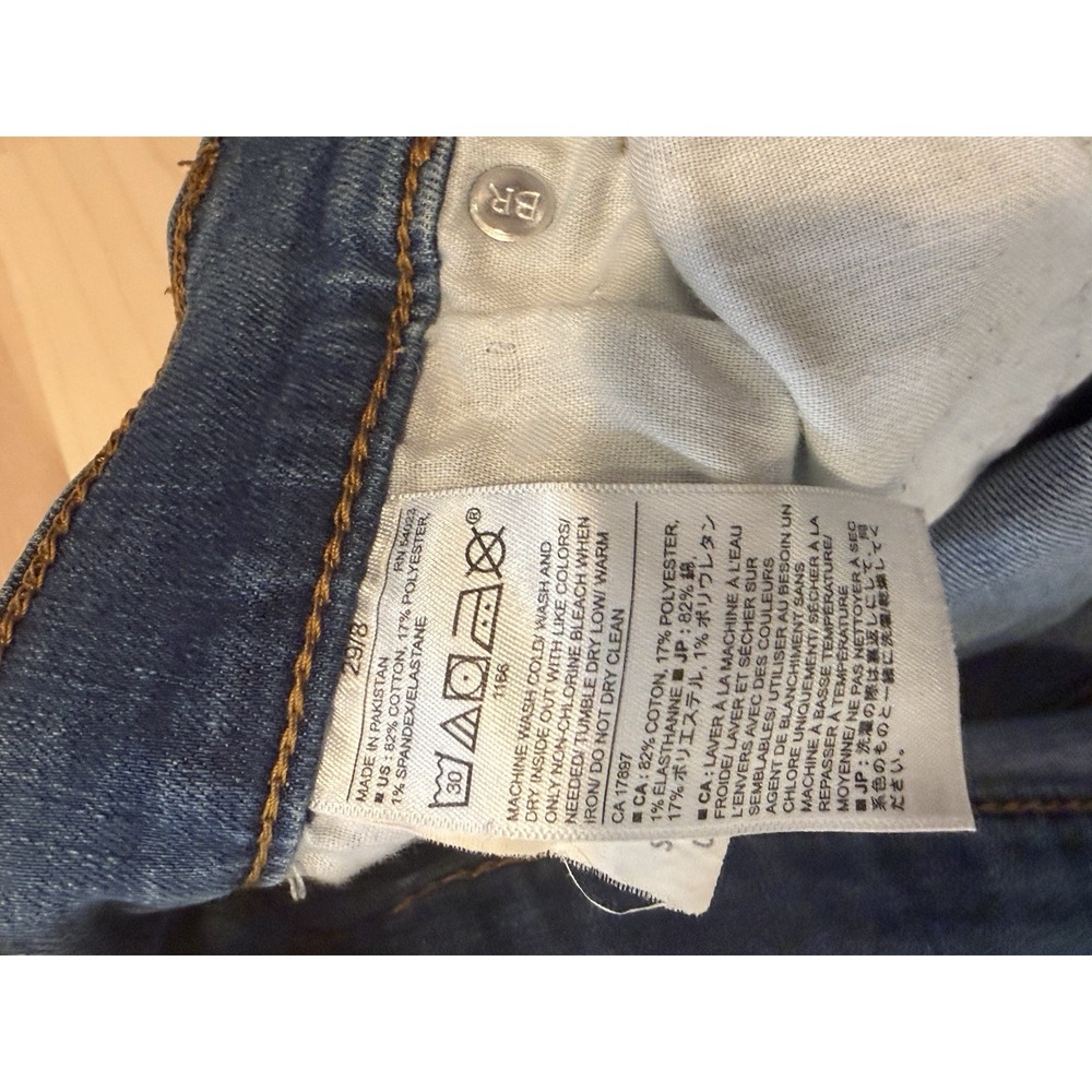 Banana Republic Skinny Jeans Womens 29 Distressed Raw Hem Light Wash Denim - Picture 6 of 6